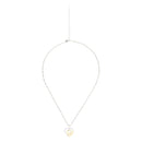 Mother and Child Pave Heart Pendant Necklace